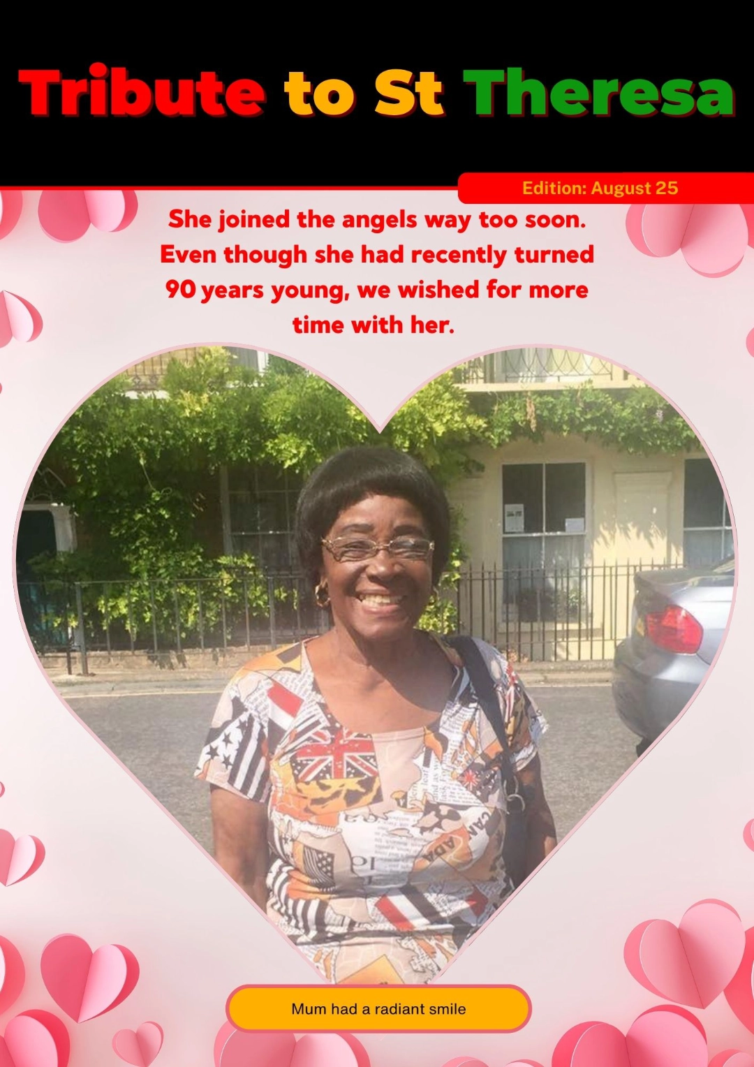 Tribute to St Theresa Pg 1
